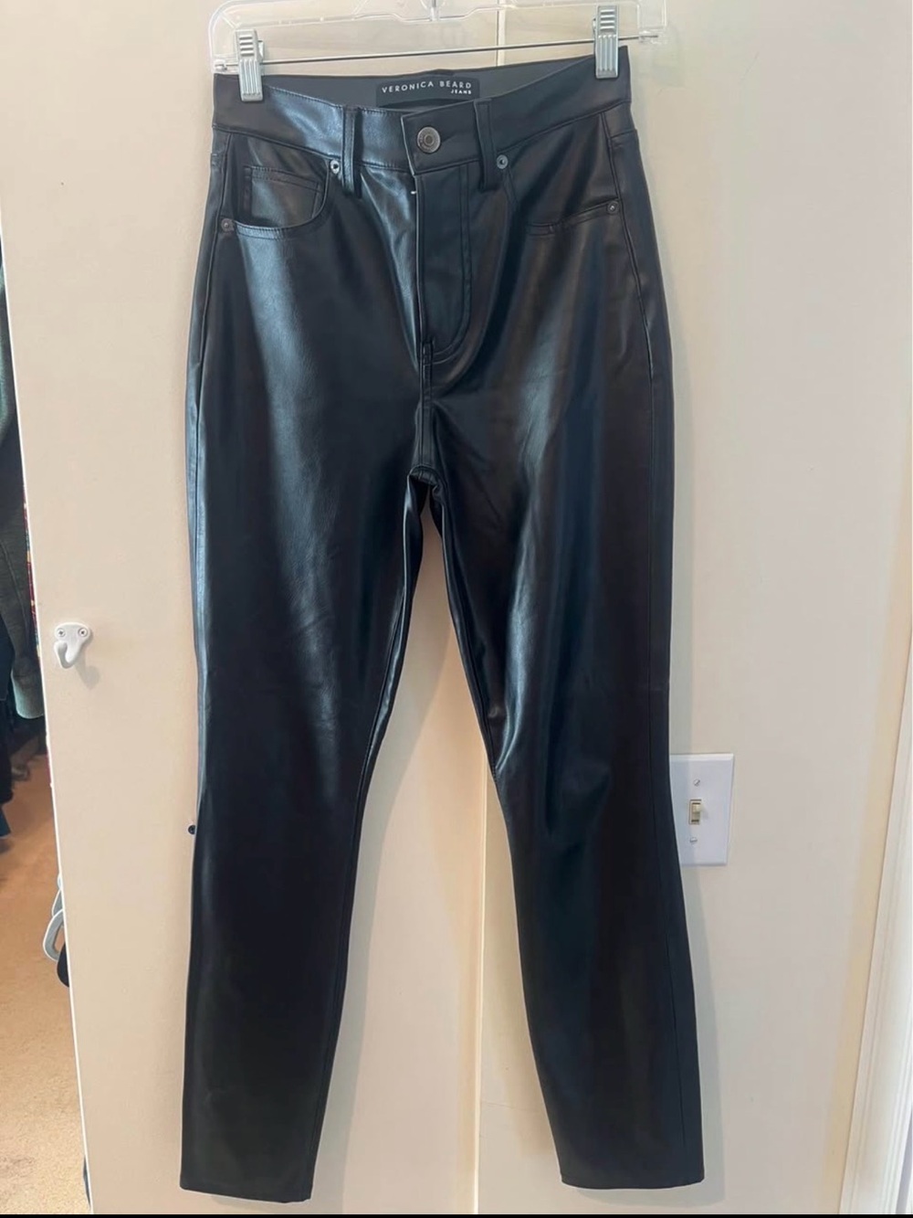 Veronica Beard Black Faux Leather Pants